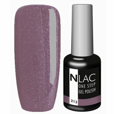 NLAC One Step gel lak 213 -  barva glitrová temně fialová