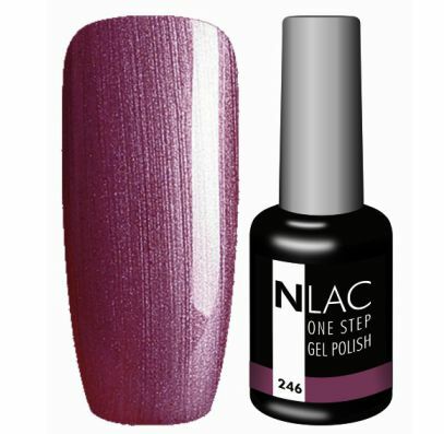 NLAC One Step gel lak 246 -  barva perleťová nachová