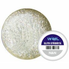 Glitr stříbřitý UV gel