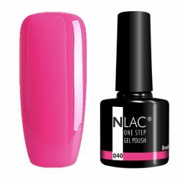 NLAC One Step gel lak 040 -  barva zářivá růžová
