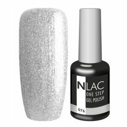 NLAC One Step gel lak 076 -  barva stříbrná